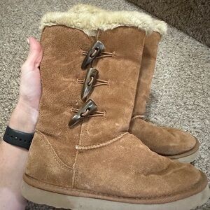 Style & Co Tan Winter Boots Suede Leather Ankle-High